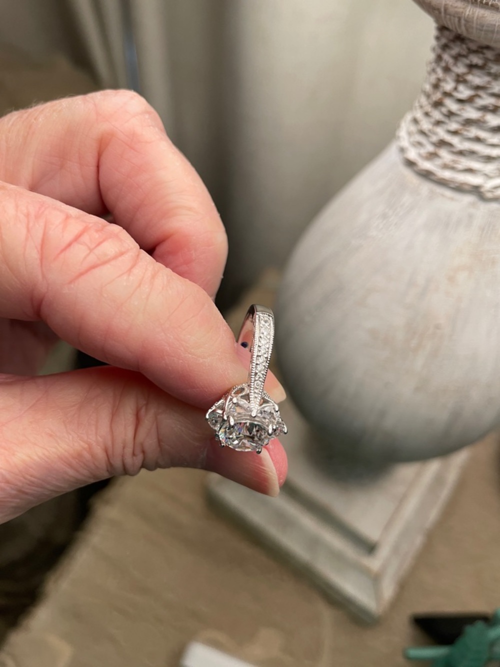 Bella Luce /Vanna K     925 Sterling Silver Flower Ring - Picture 7 of 10